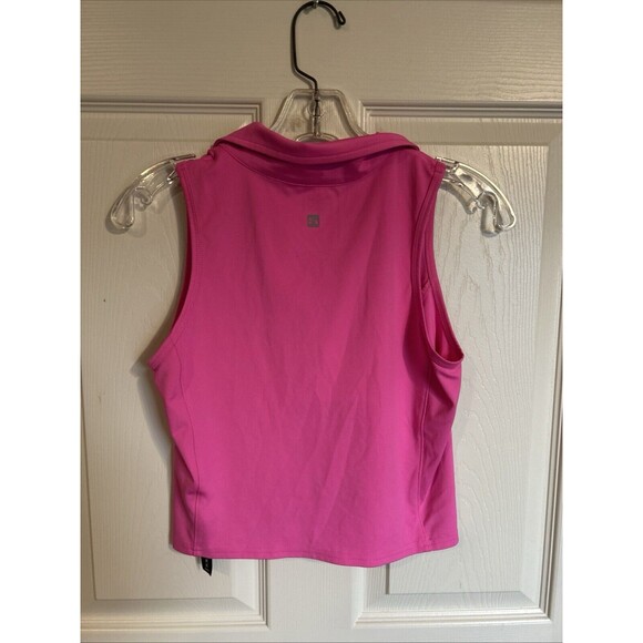 Hind Women’s Size Small Pink Polo Sleeveless Cropped Shirt - Picture 4 of 9